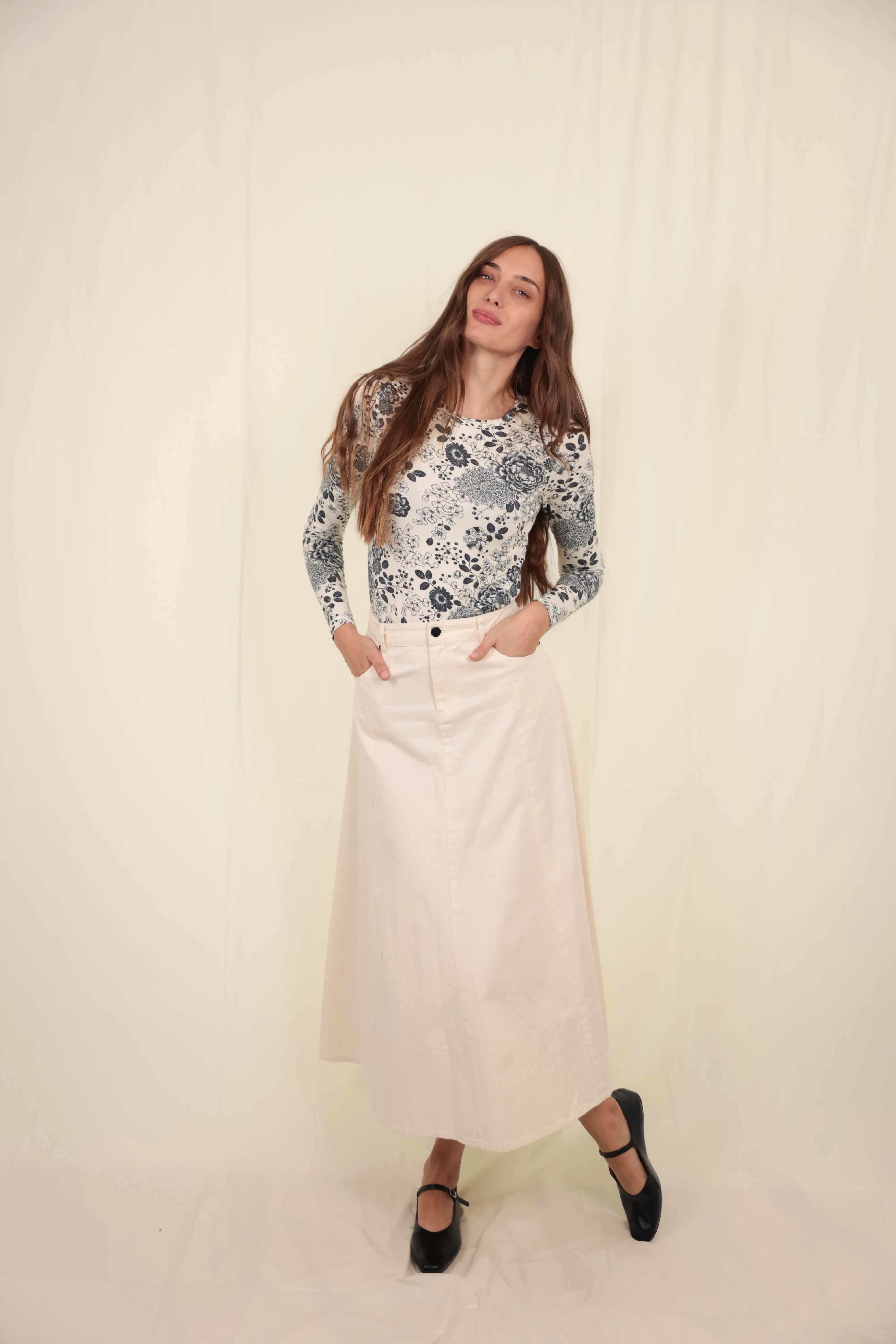 Tucker Denim Skirt Global Inspiration Soft Focus