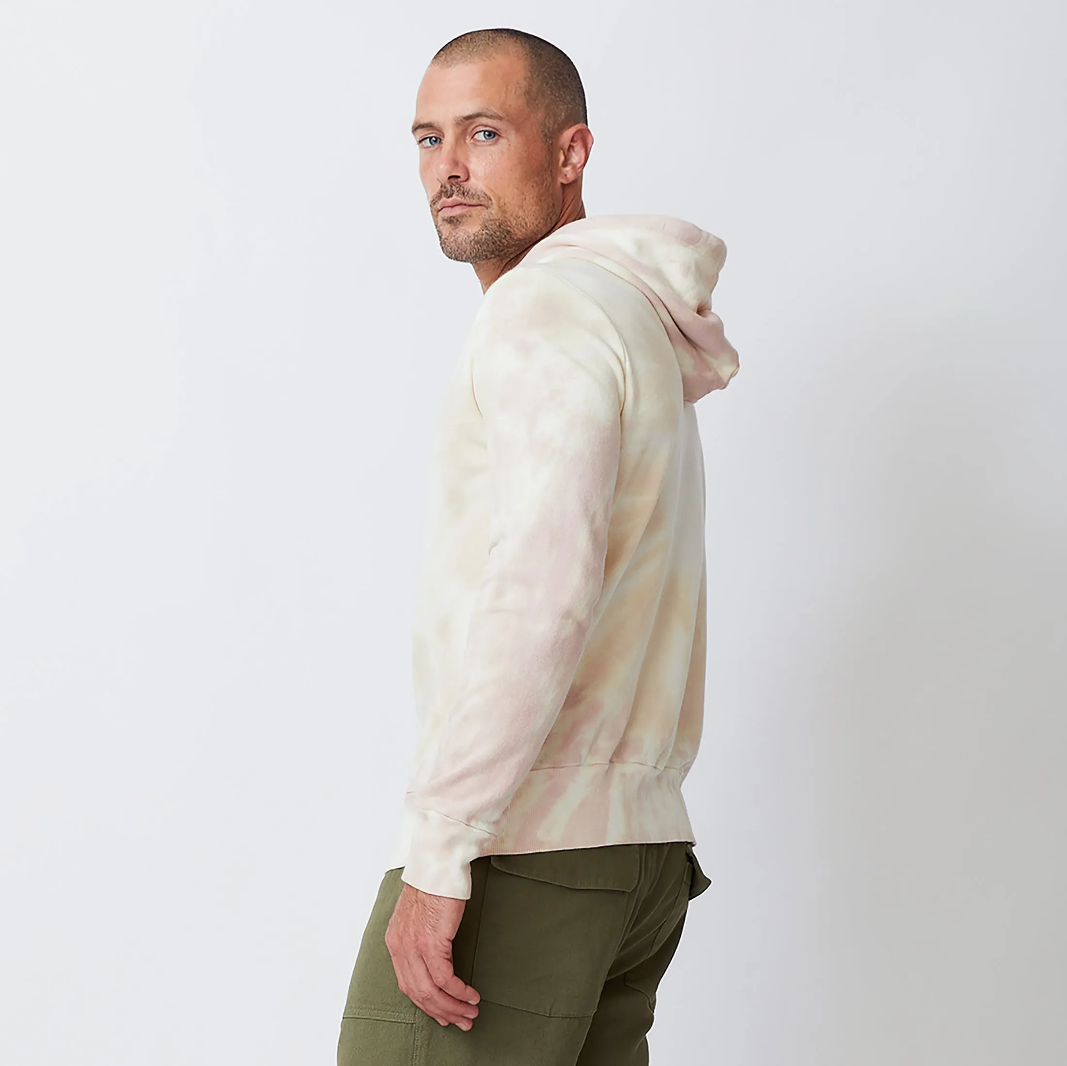 Breathable Underarm Gussets Sunburst Tie Dye Pullover Hoody