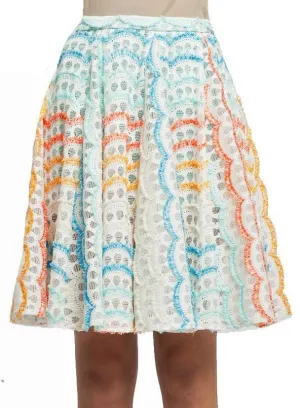 Date night Embroidered Detail Tux Skirt - Oceana