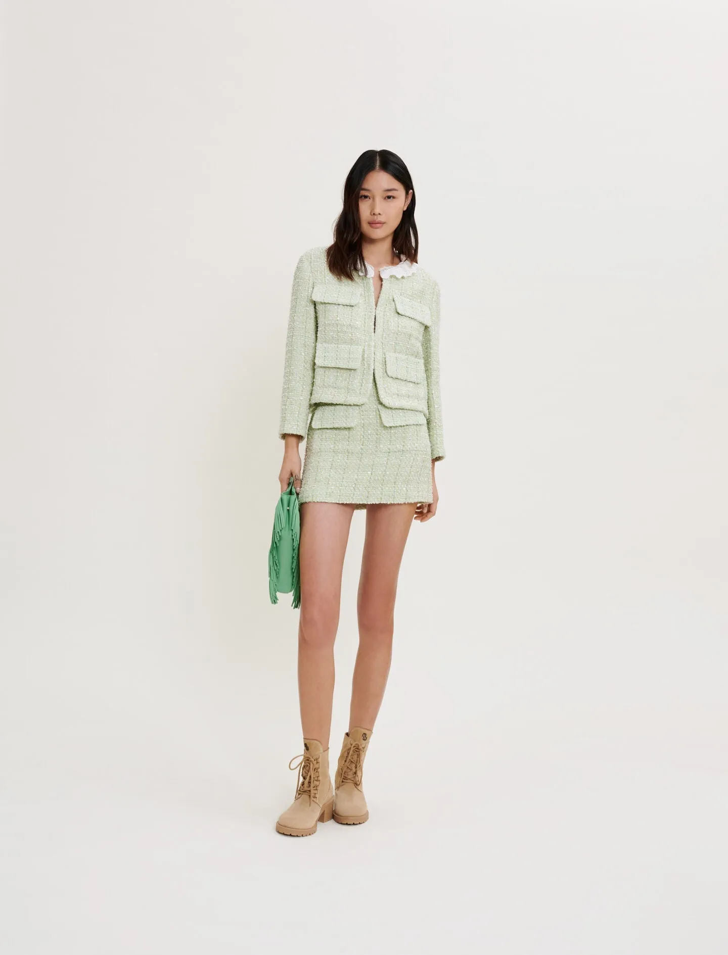 TWEED JACKET WITH SHINE