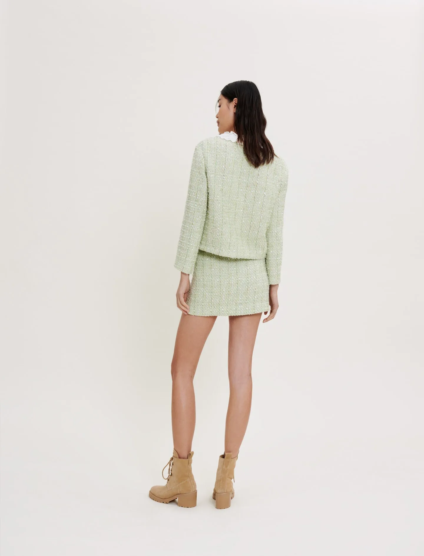 TWEED JACKET WITH SHINE