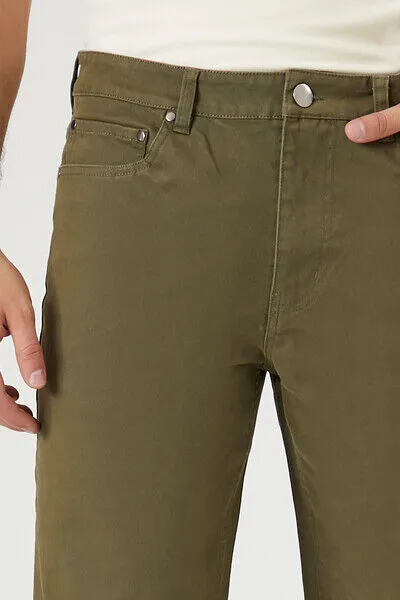 Twill Mid-Rise Slim-Fit Pants
