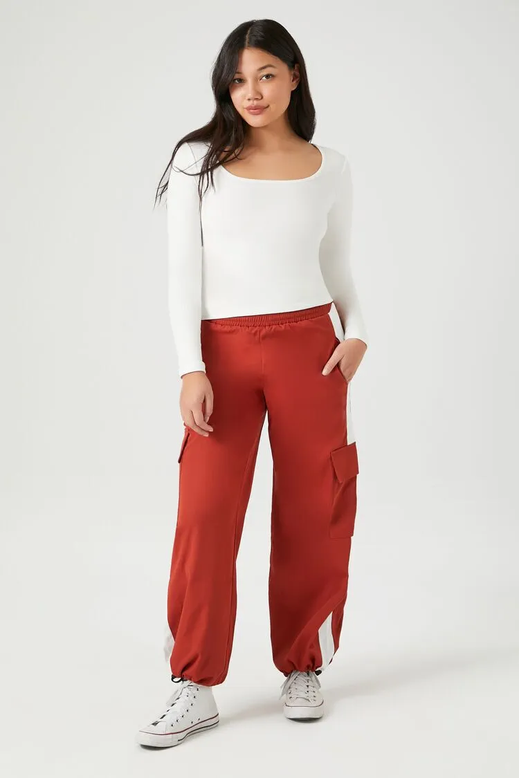 Twill Side-Striped Cargo Pants