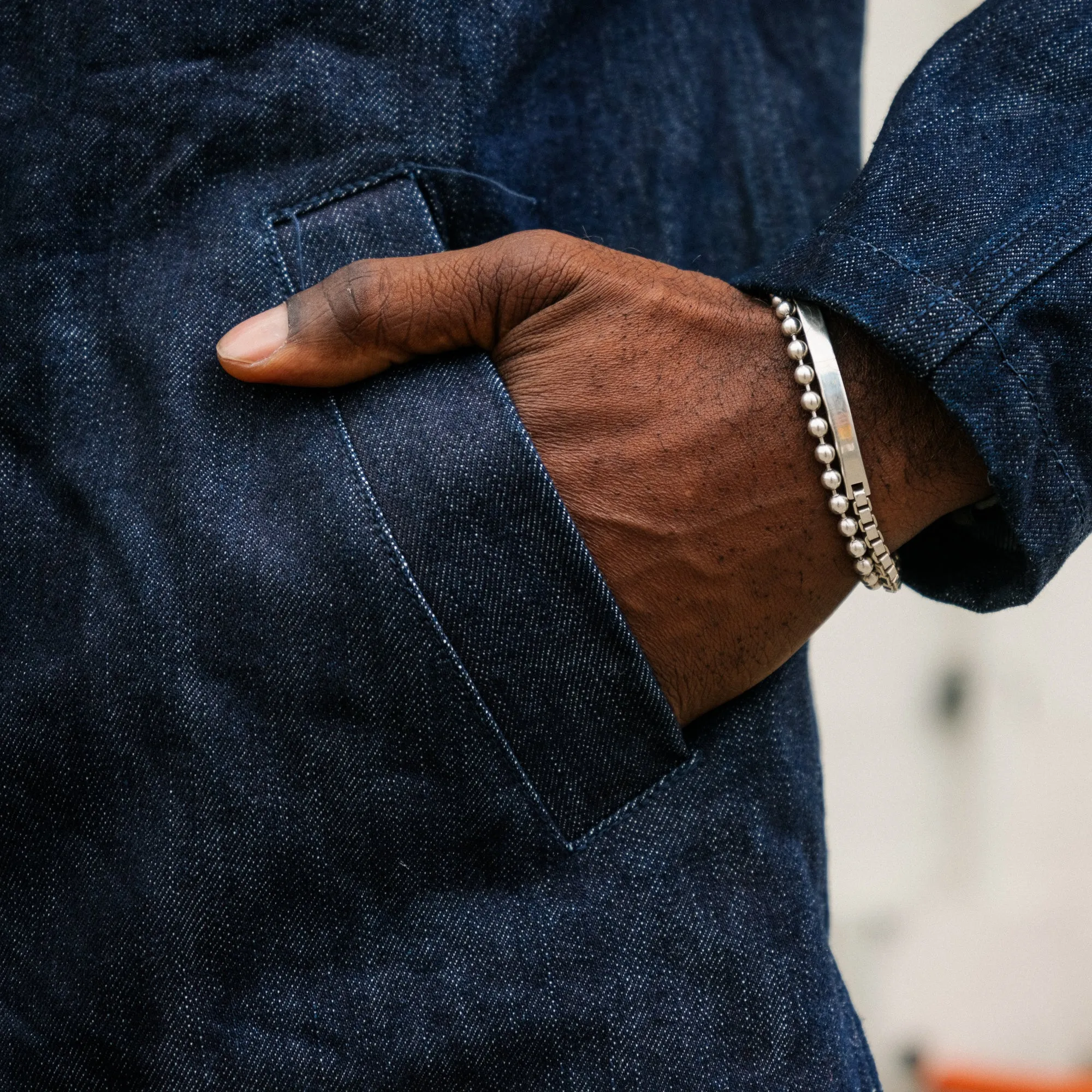 UES Nylon Denim Coach Jacket 2nd Type Indigo