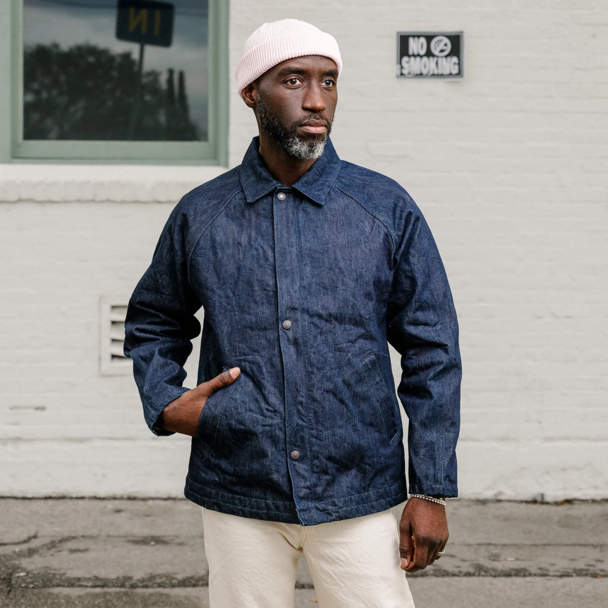 UES Nylon Denim Coach Jacket 2nd Type Indigo