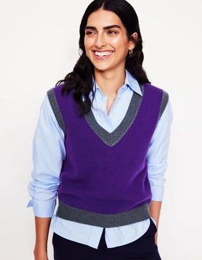 PreShrunk Material Olivia Merino Tank-Ameythyst Purple, Colourblock