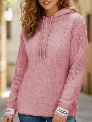 Simple Pullover Reinforced Hem Stitching Loose outerwear hooded sweatshirt