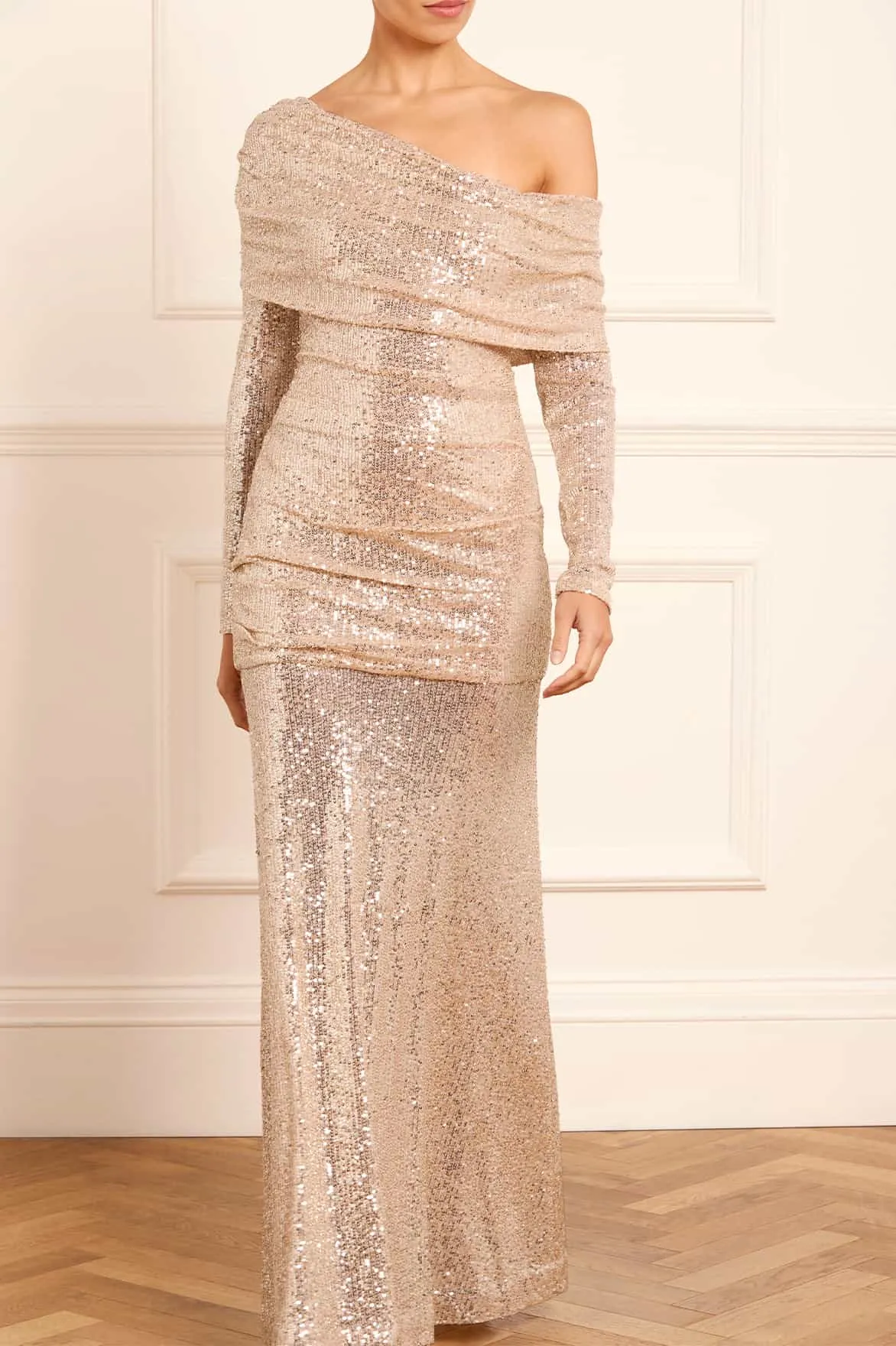 Nova One-Shoulder Ankle Gown Casual Chic