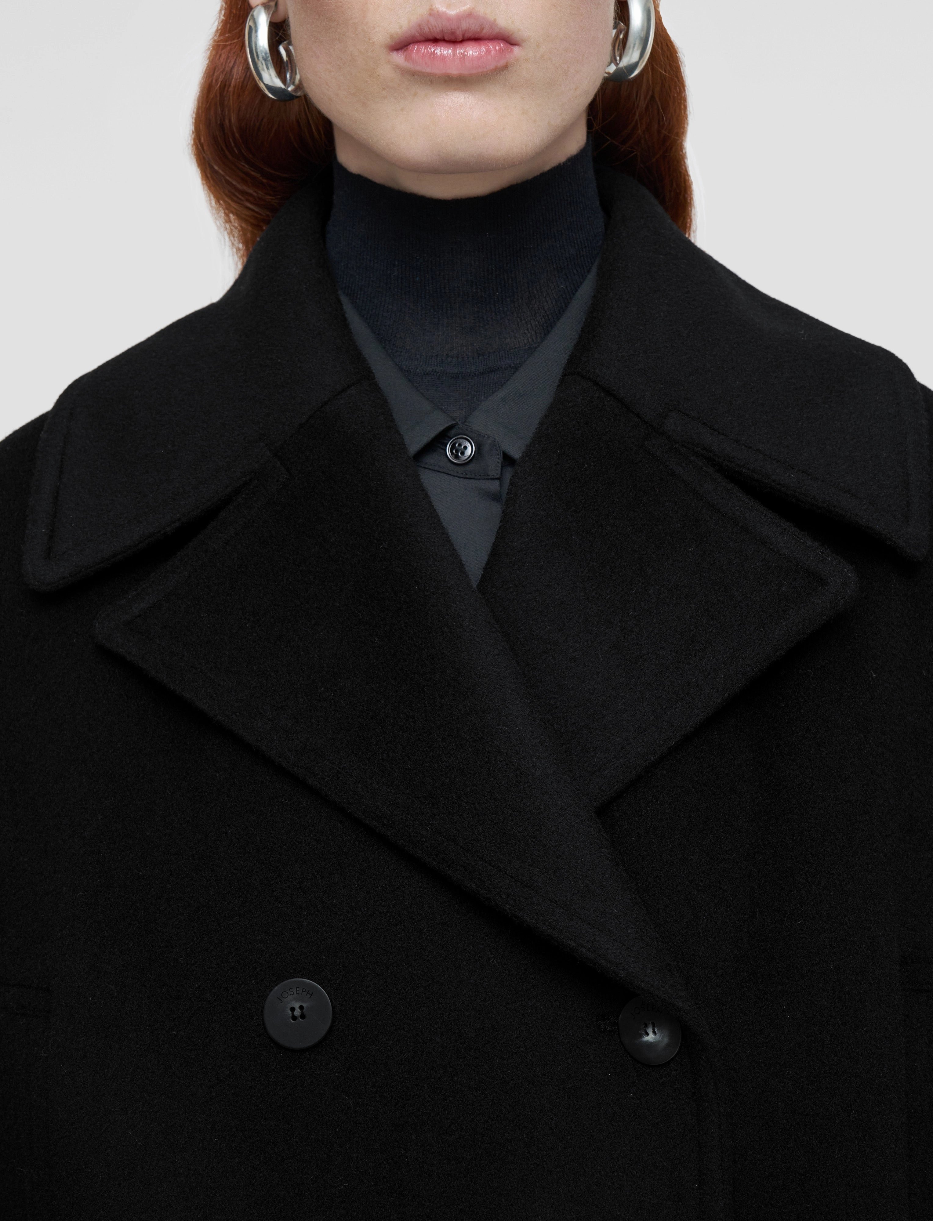 High Collar Fit Luc Soft Wool Cashmere Jacket