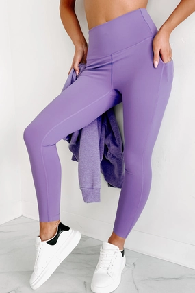 Lightweight Blouse Relaxed Sweatshirt Picture Of Health Side Pocket Leggings (Purple)