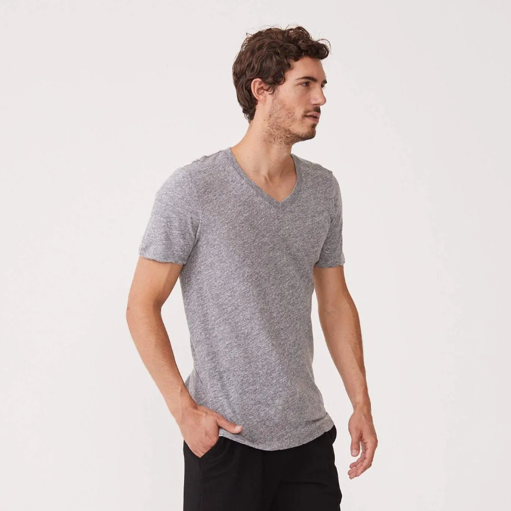 V Neck Tee Overlock Edging