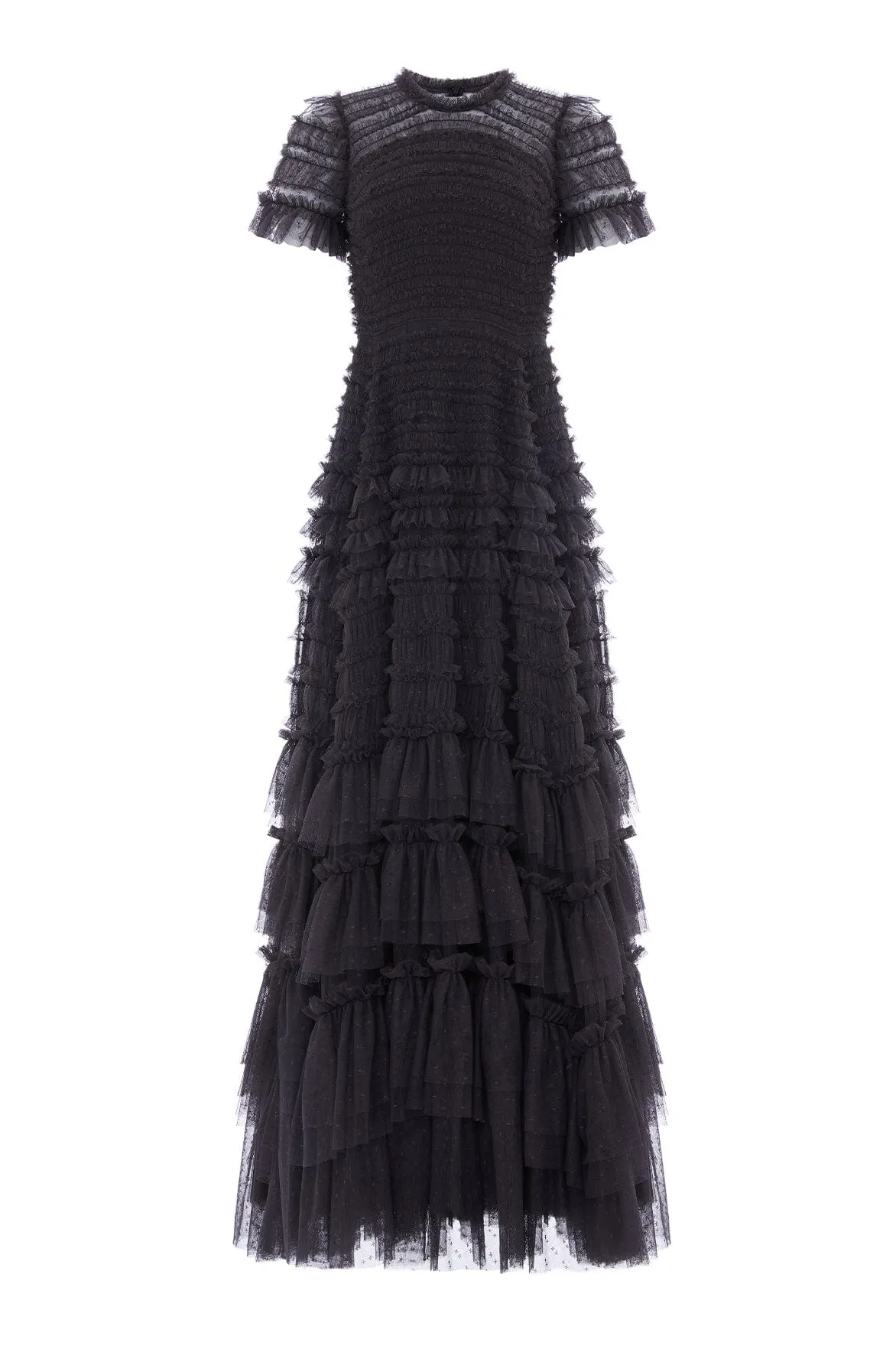 Timeless Waistband Fit Softly Structured Valentine Ruffle Gown