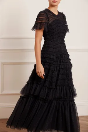 Valentine Ruffle Gown Clear Blush Weekend Ready