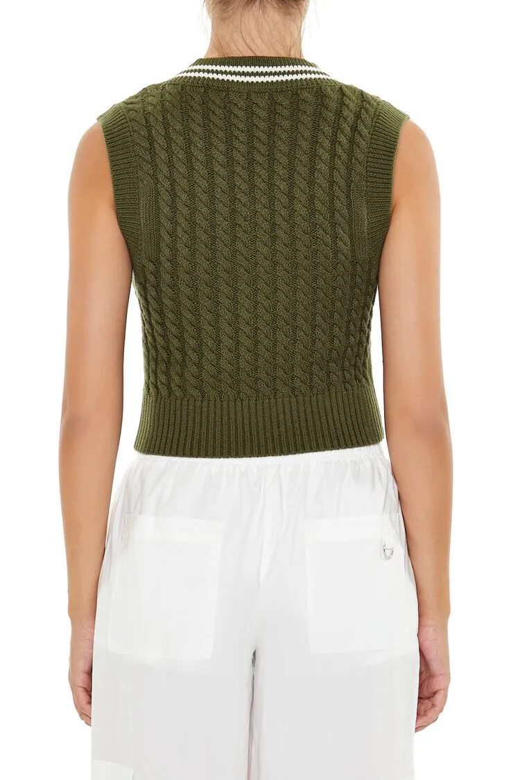Varsity-Striped Sweater Vest