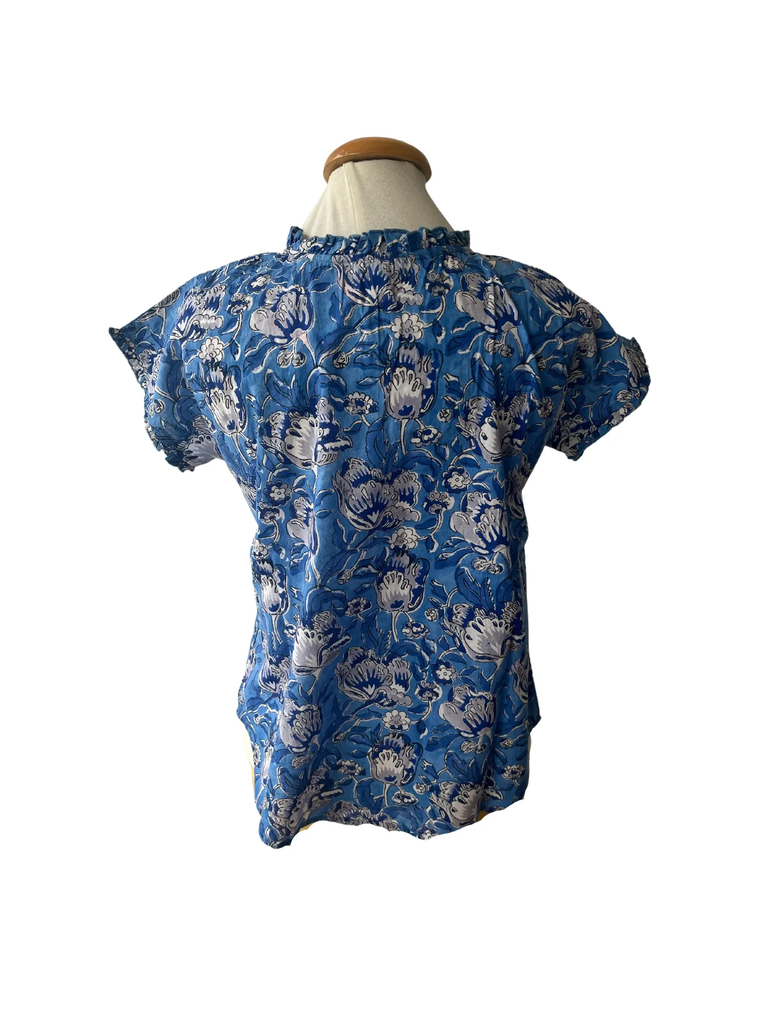 DoubleStitched Hemming Kensington Top Blue Tulip