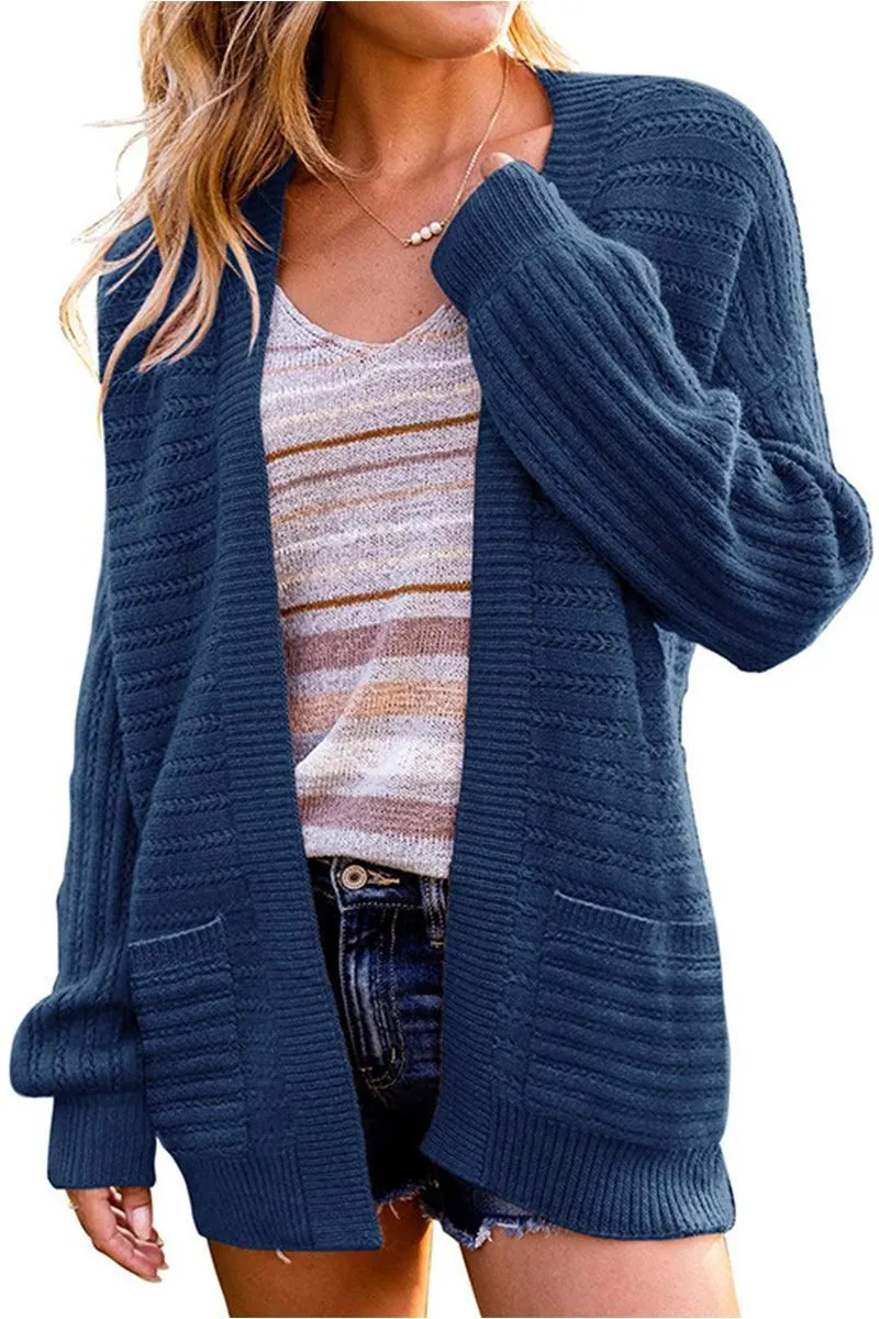 FadeResistant Finish Ethically Sourced Material WOMENS KNITTED OPEN FRONT CARDIGAN