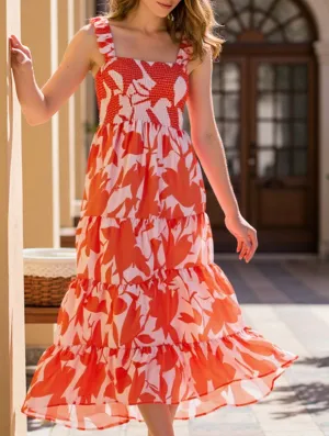 All Timewear Night Charm Lace-Up Strapless Halter Dress ??Elegant Backless Summer Midi for Women