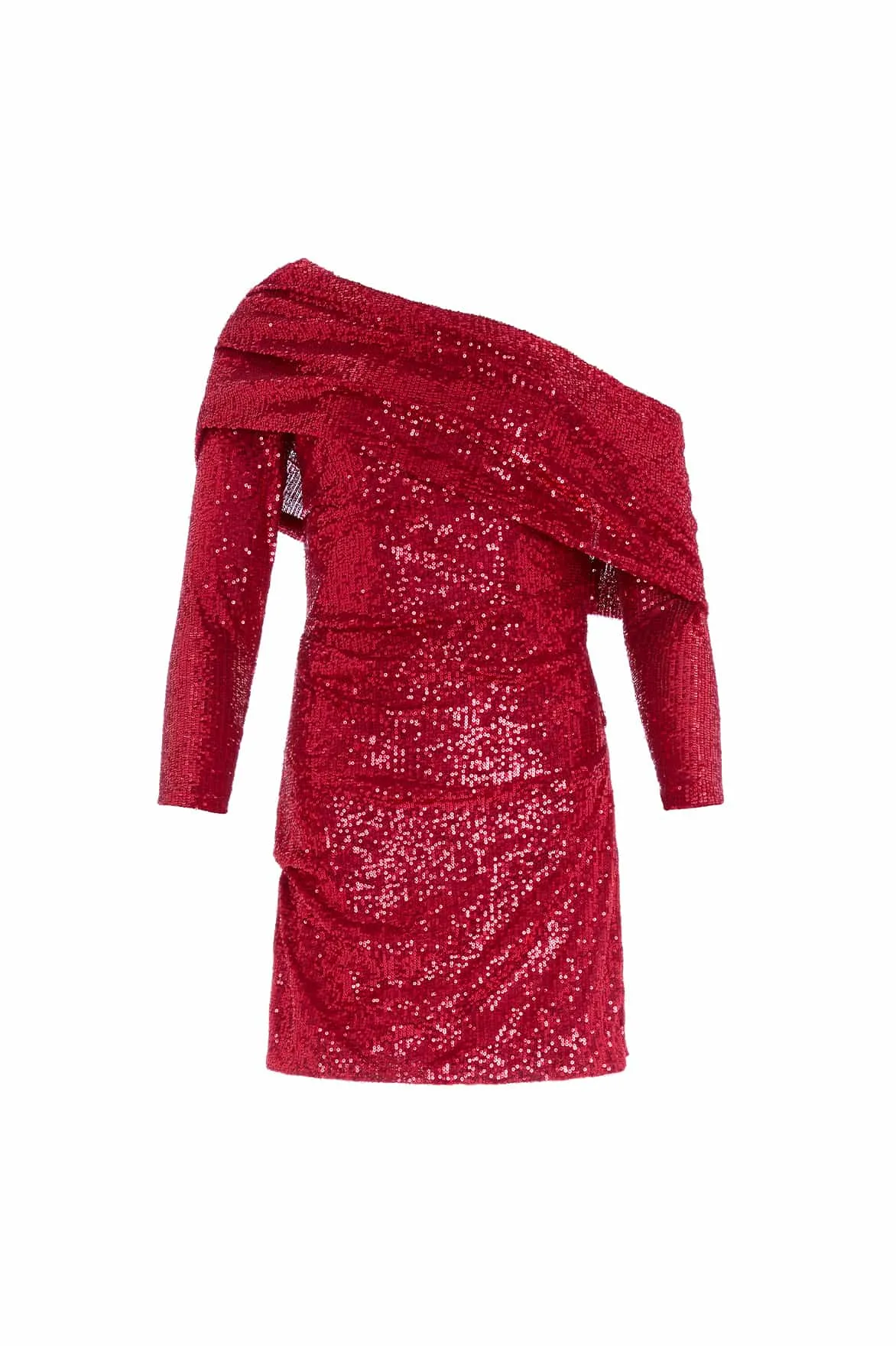 Flared shape Year Rounder Nova One-Shoulder Micro Mini Dress