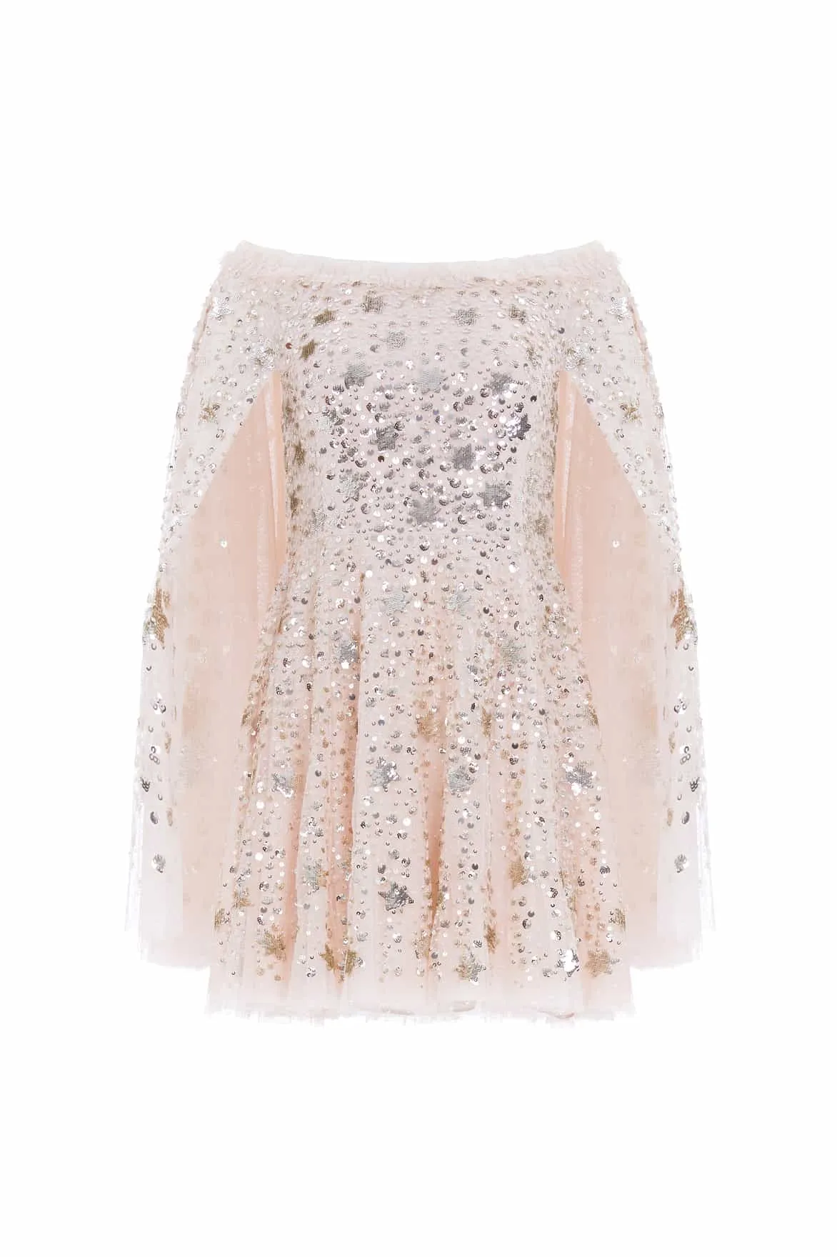 Clean Grace Shooting Stars Cape Micro Mini Dress