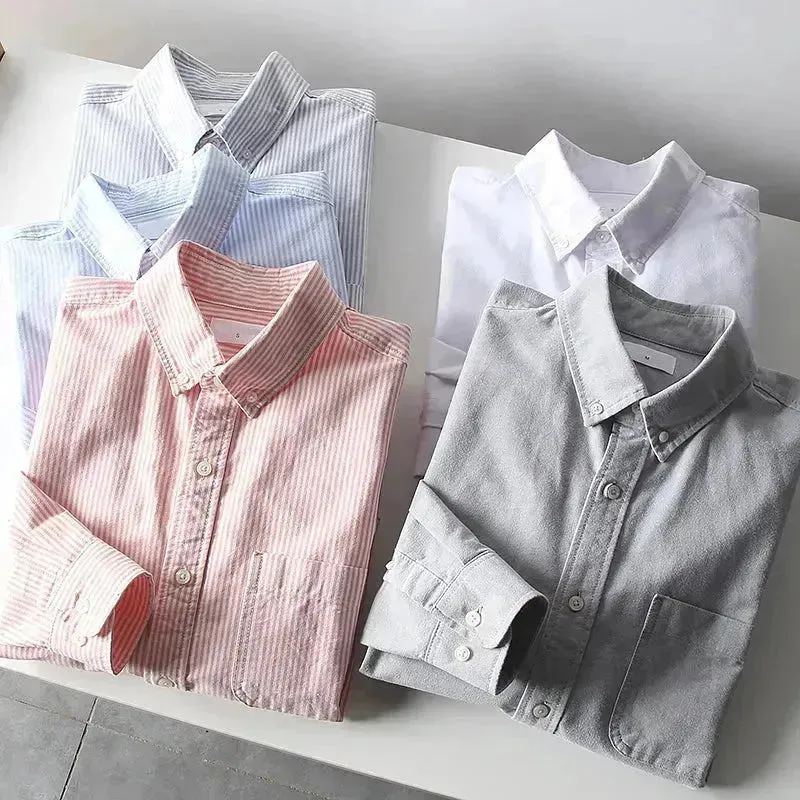 Versatile Long-Sleeved Striped Shirt - Customize Your Style!