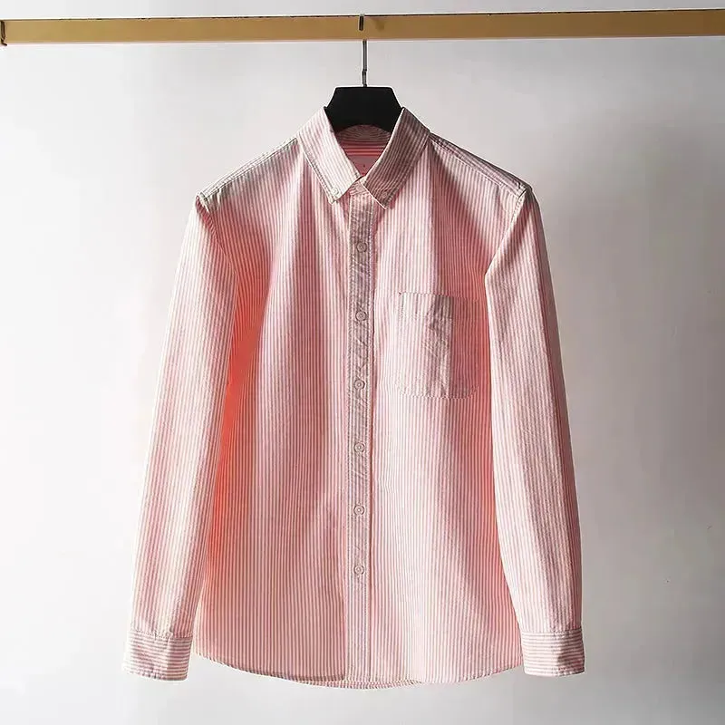 Versatile Long-Sleeved Striped Shirt - Customize Your Style!