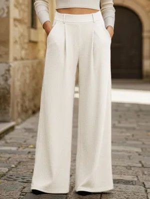 Vintage Wash Versatile solid color straight wide-leg pants