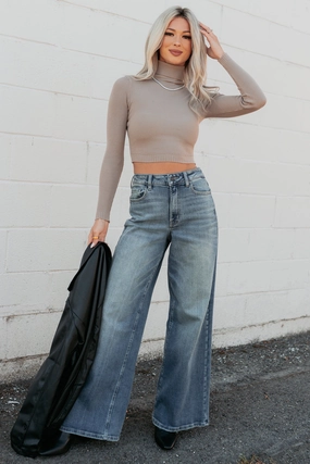 MinimalistSilhouette Maren High Rise Wide Leg Cello Jeans (Tint)