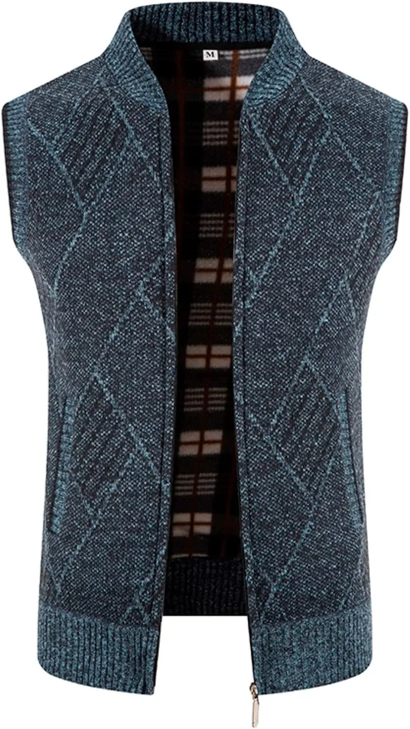 Vest For Men And Winter Fashion Casual Zipper Collar Pocket Hooded Sleeveless Cotton Padded Jacket Vest Top Mens