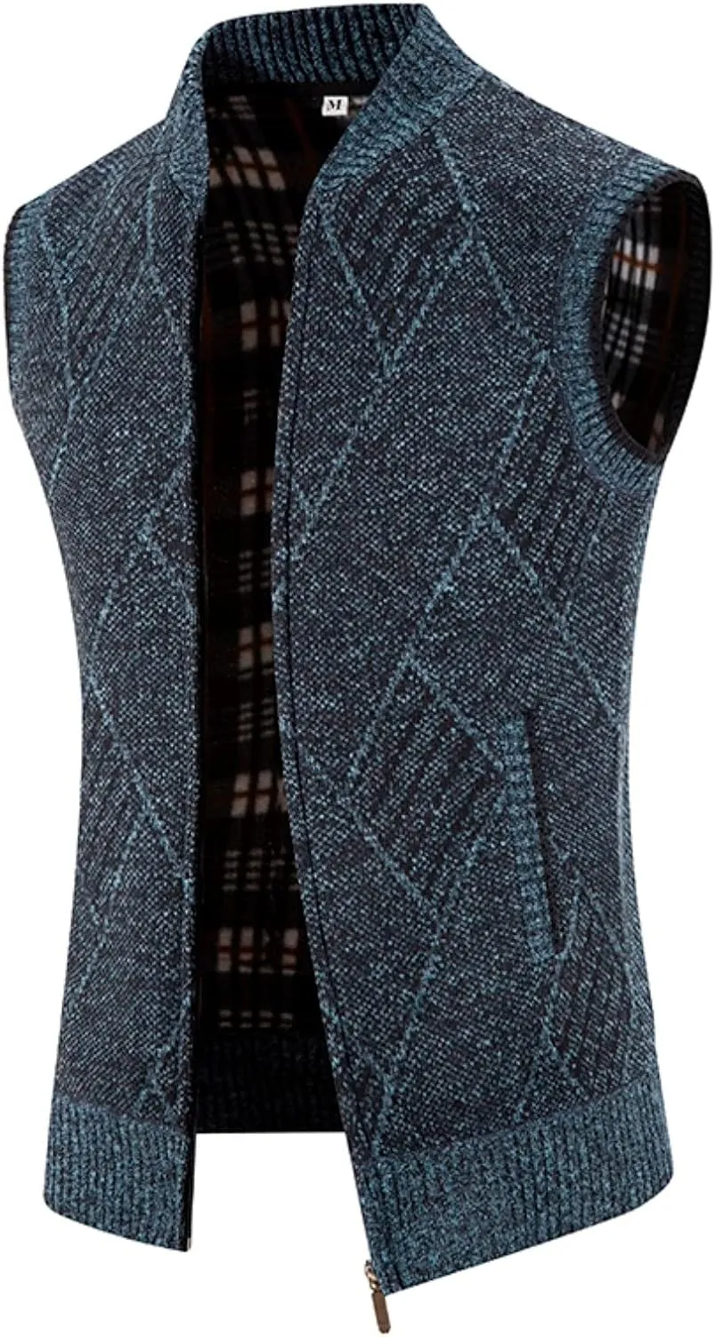 Vest For Men And Winter Fashion Casual Zipper Collar Pocket Hooded Sleeveless Cotton Padded Jacket Vest Top Mens