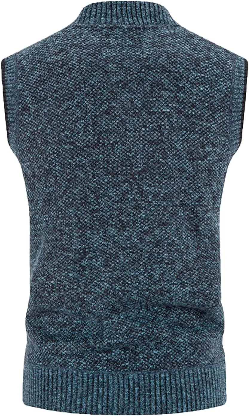 Vest For Men And Winter Fashion Casual Zipper Collar Pocket Hooded Sleeveless Cotton Padded Jacket Vest Top Mens