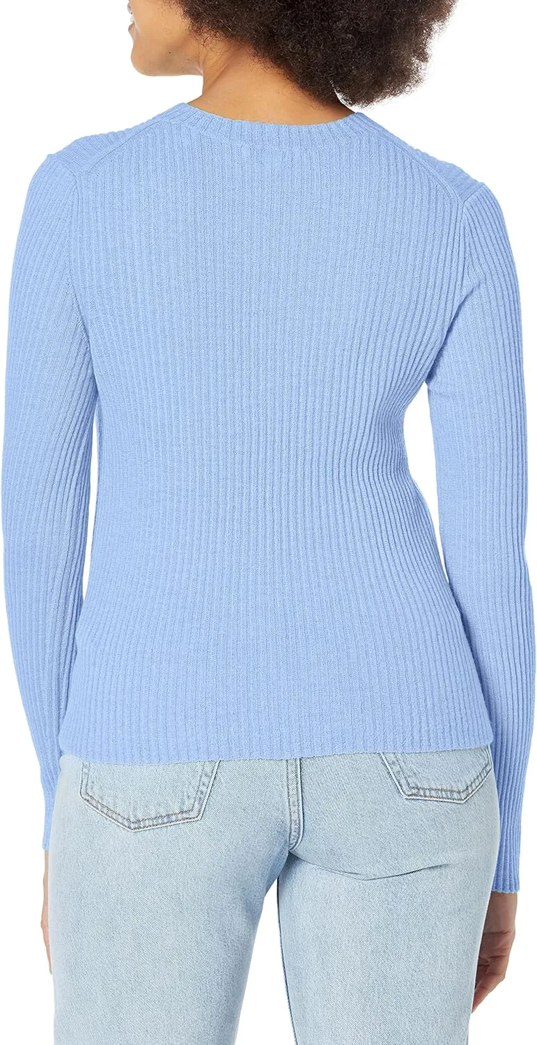 Vince Women's Slim Ribbed Crew Cashmere Sweater