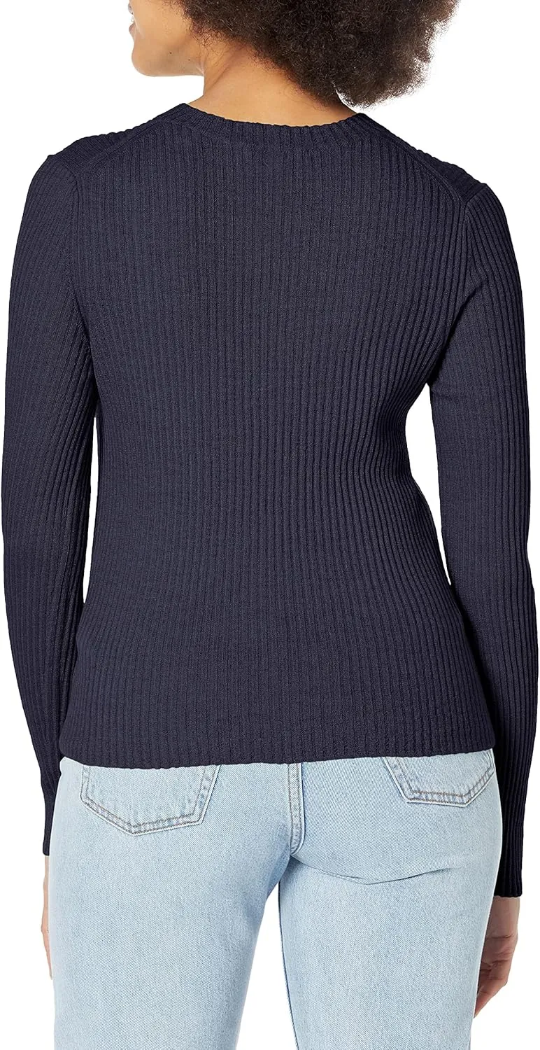 Vince Women's Slim Ribbed Crew Cashmere Sweater