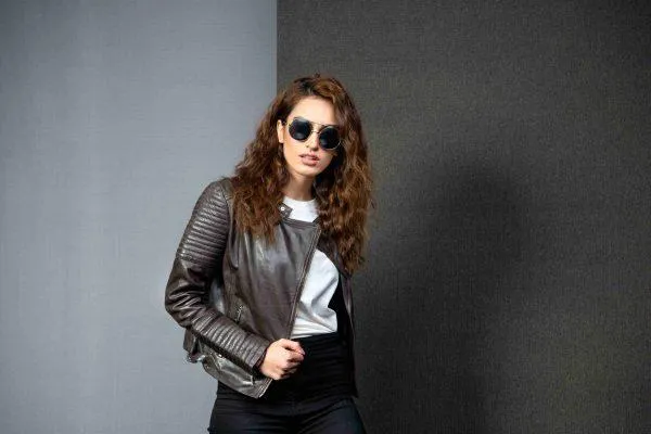 Vintage Biker Leather Jacket - Women