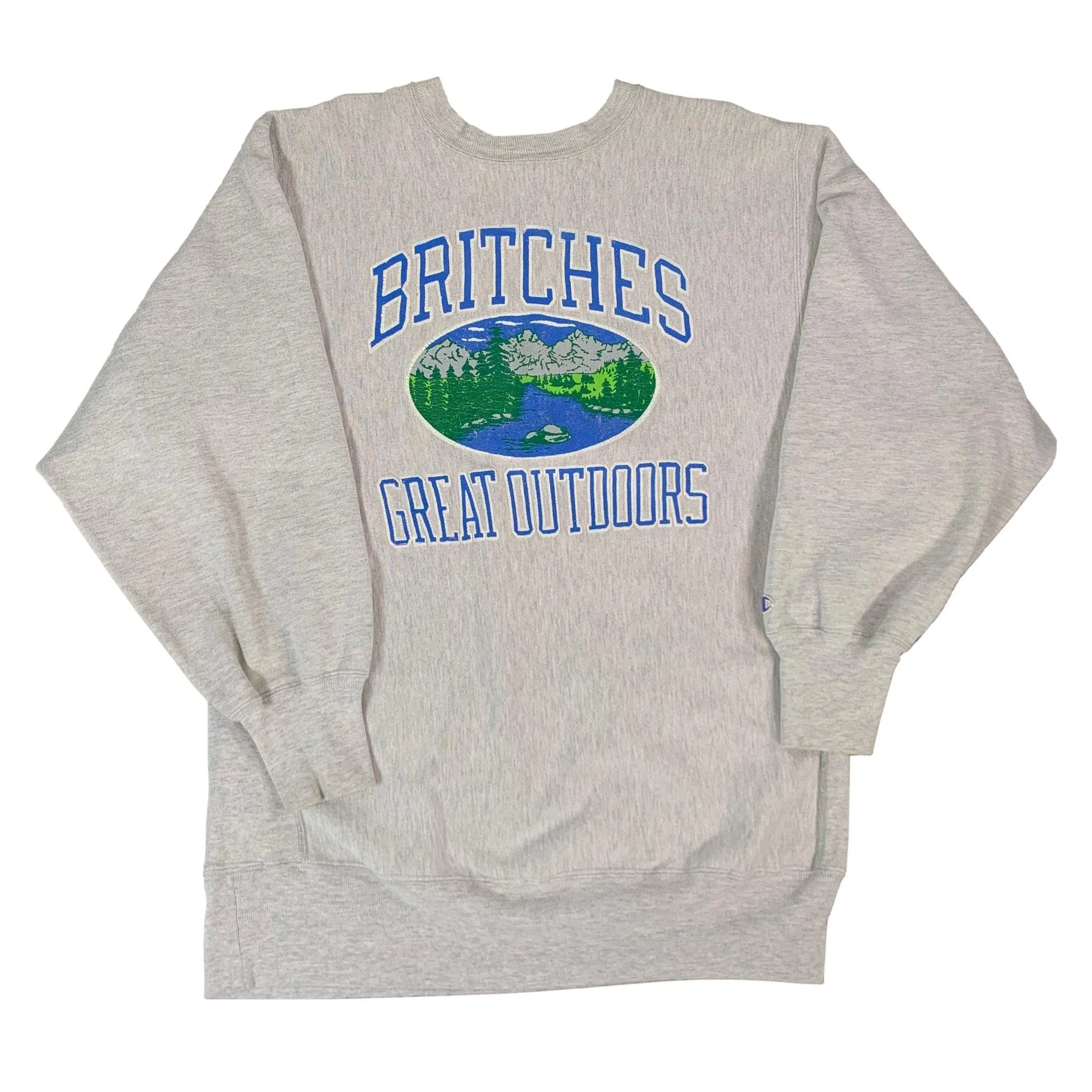 Vintage Champion Reverse Weave "Britches Great Outdoors" Crewneck Sweatshirt