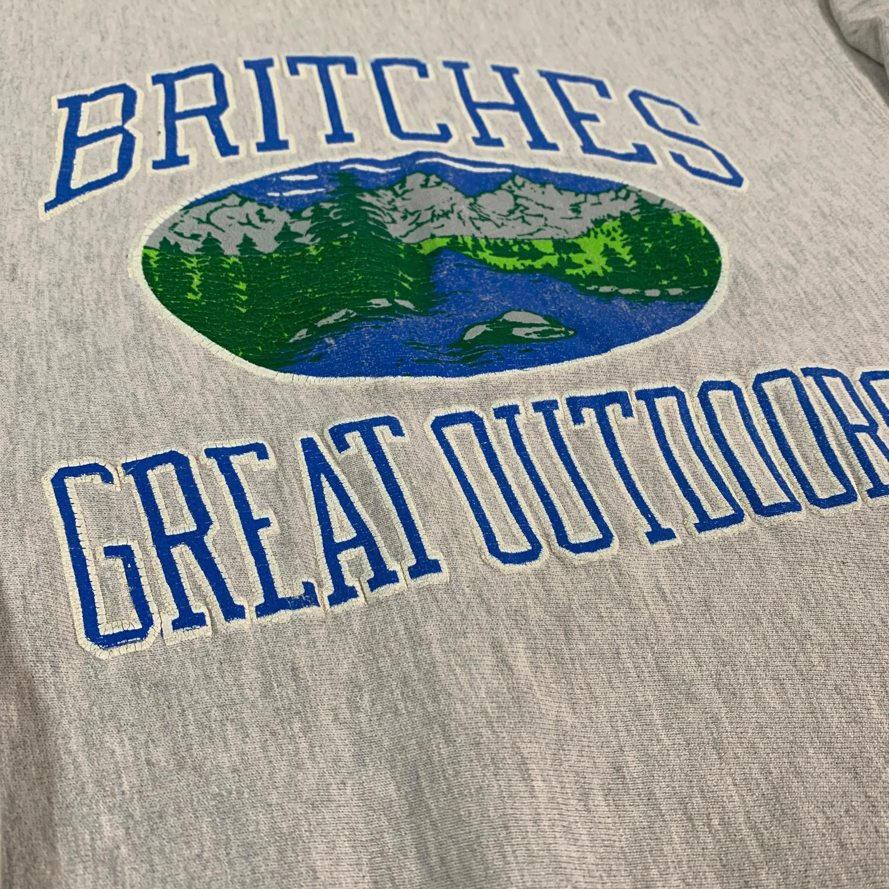 Vintage Champion Reverse Weave "Britches Great Outdoors" Crewneck Sweatshirt