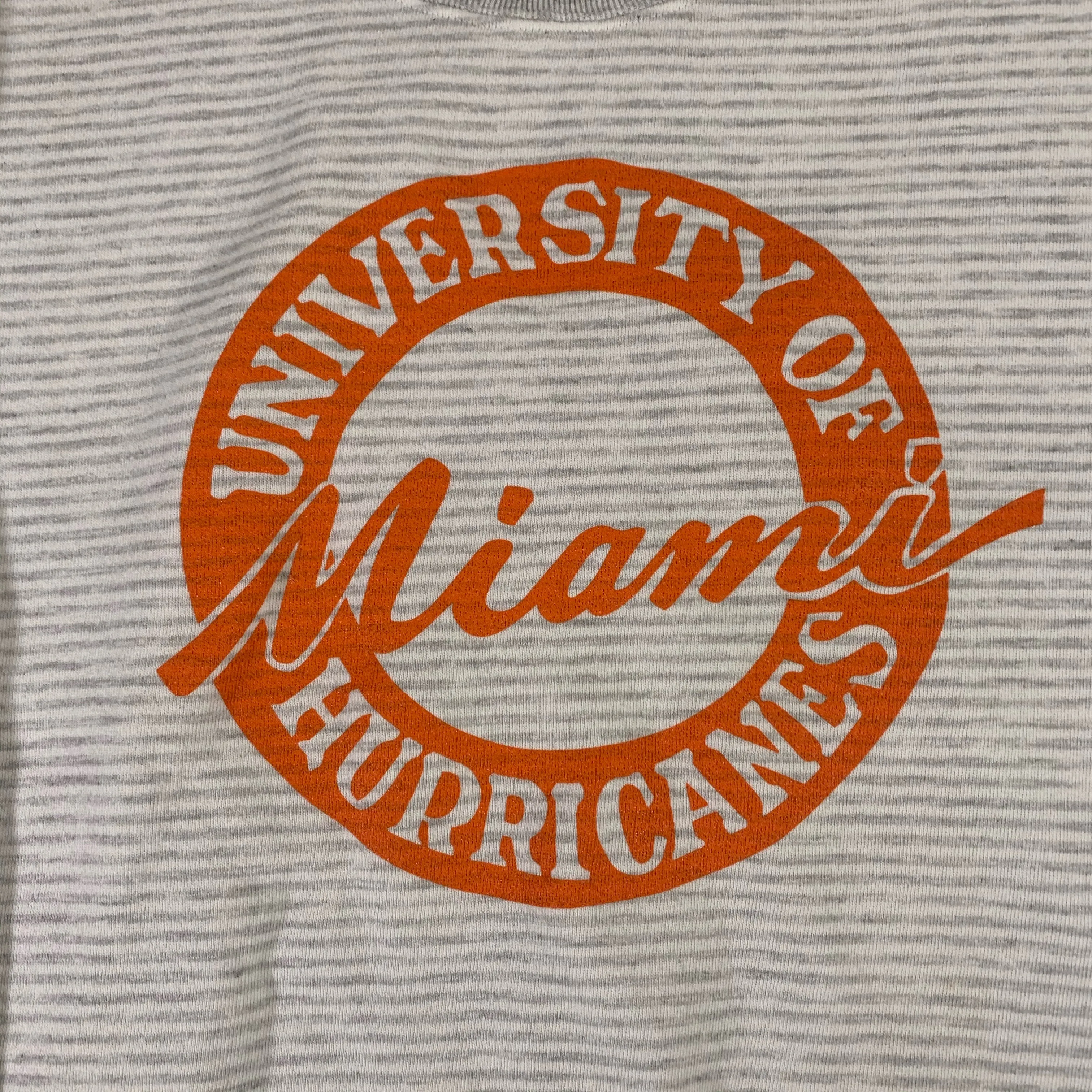 Vintage Miami Hurricanes "Striped" Crewneck Sweatshirt
