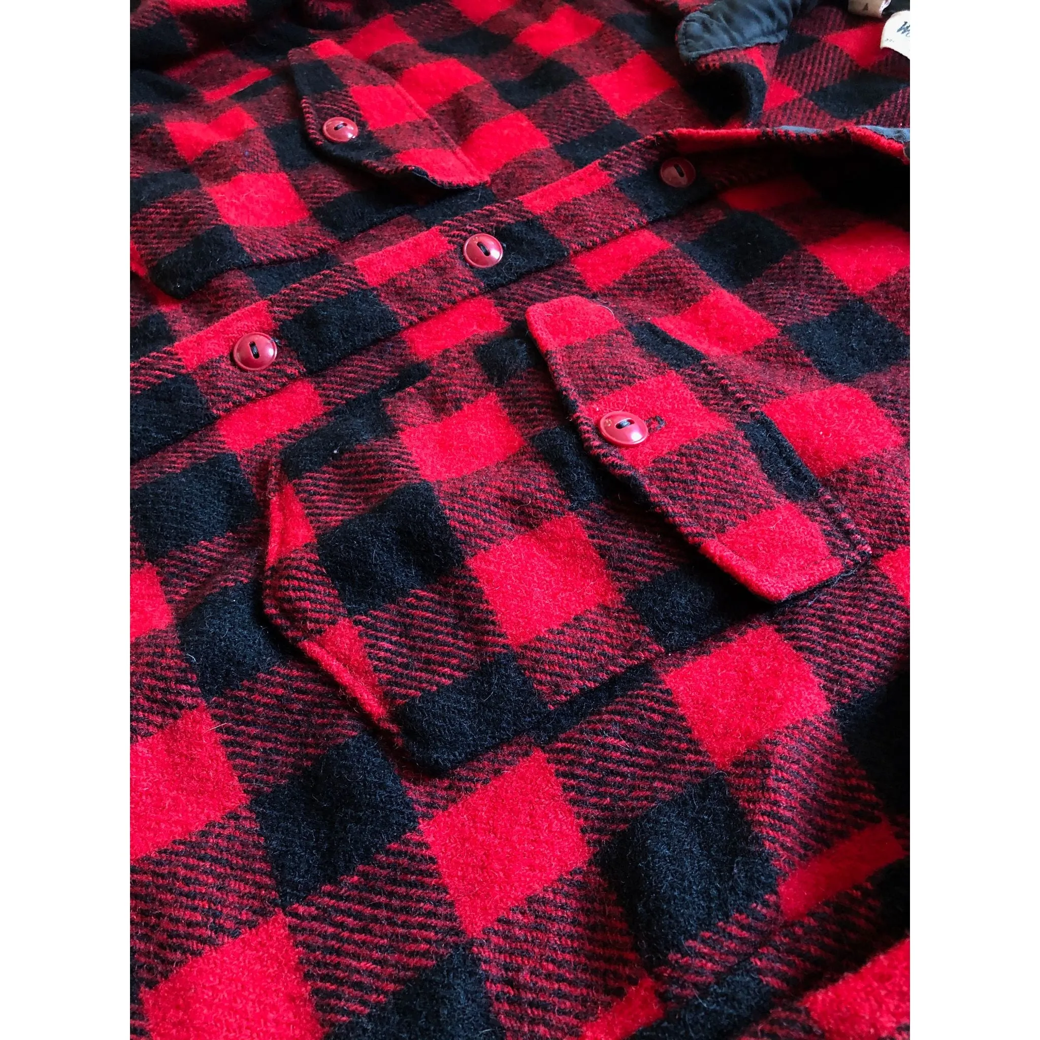 Vintage Woolrich Red Buffalo Plaid Over Shirt