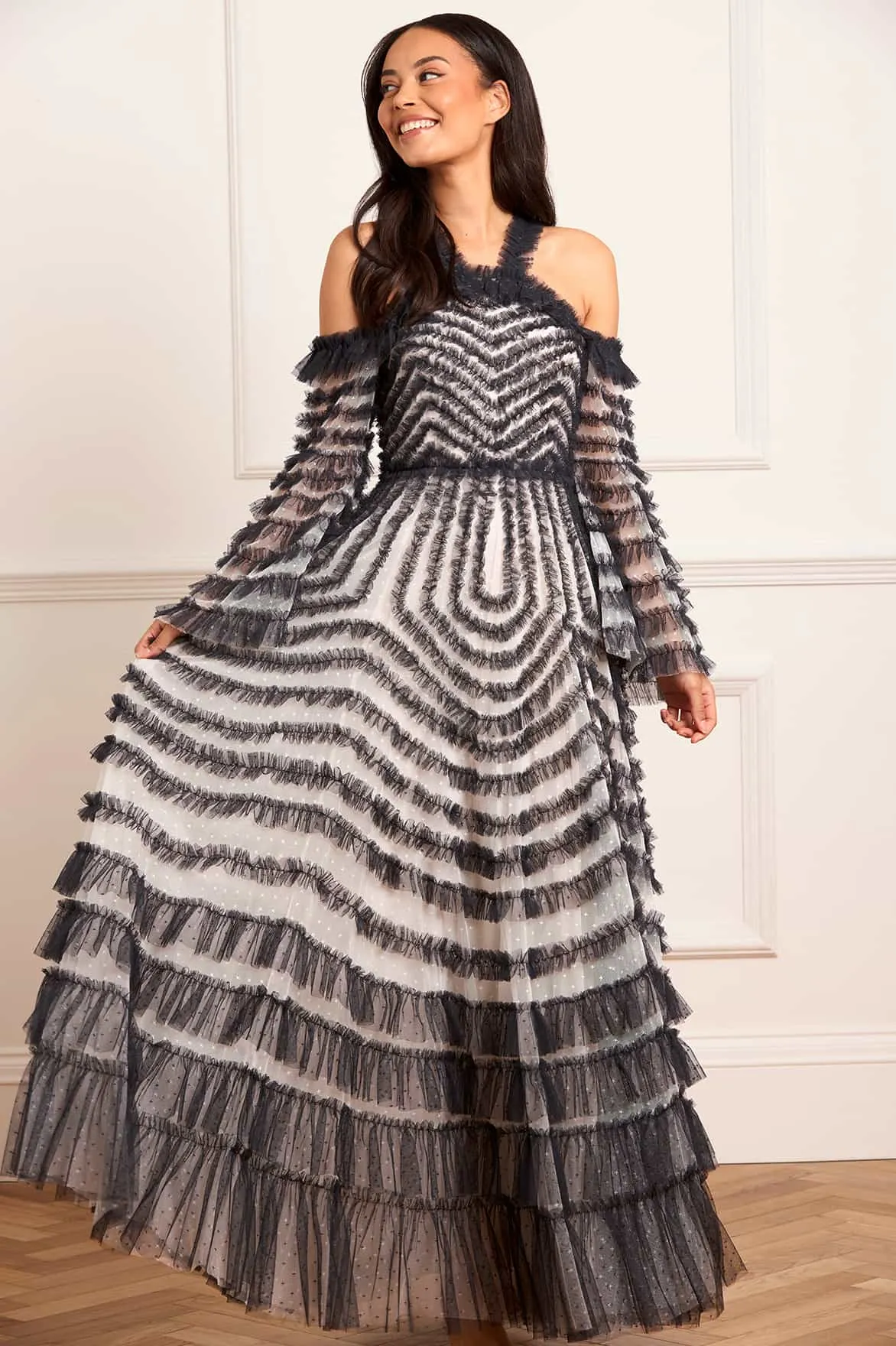 La Vie En Rose Off-Shoulder Gown Date Vibe