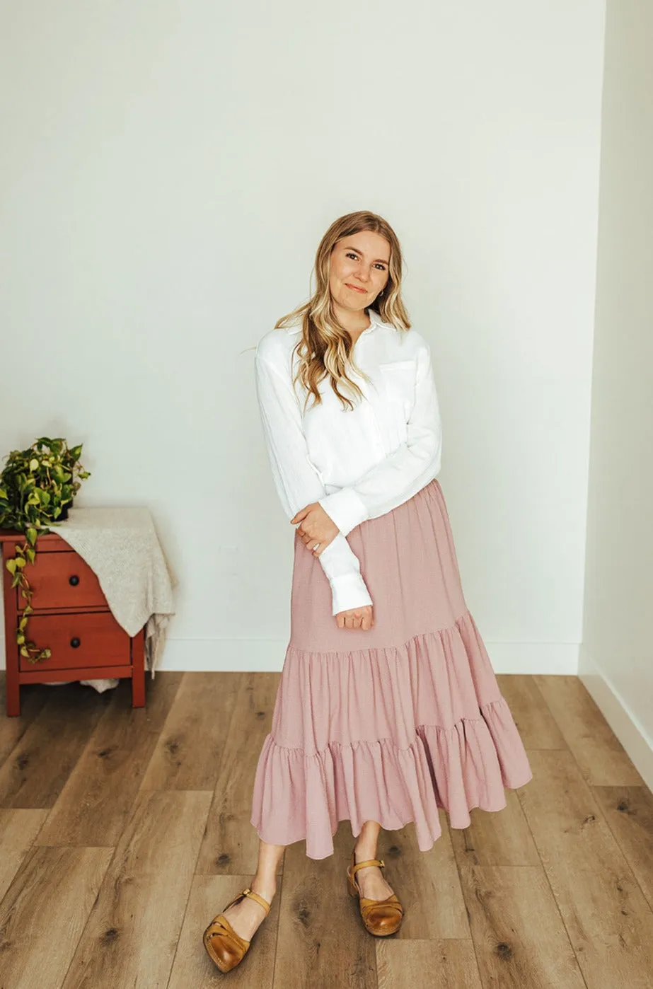 Easy Comfort Tonal Look Virginia Ruffle Skirt