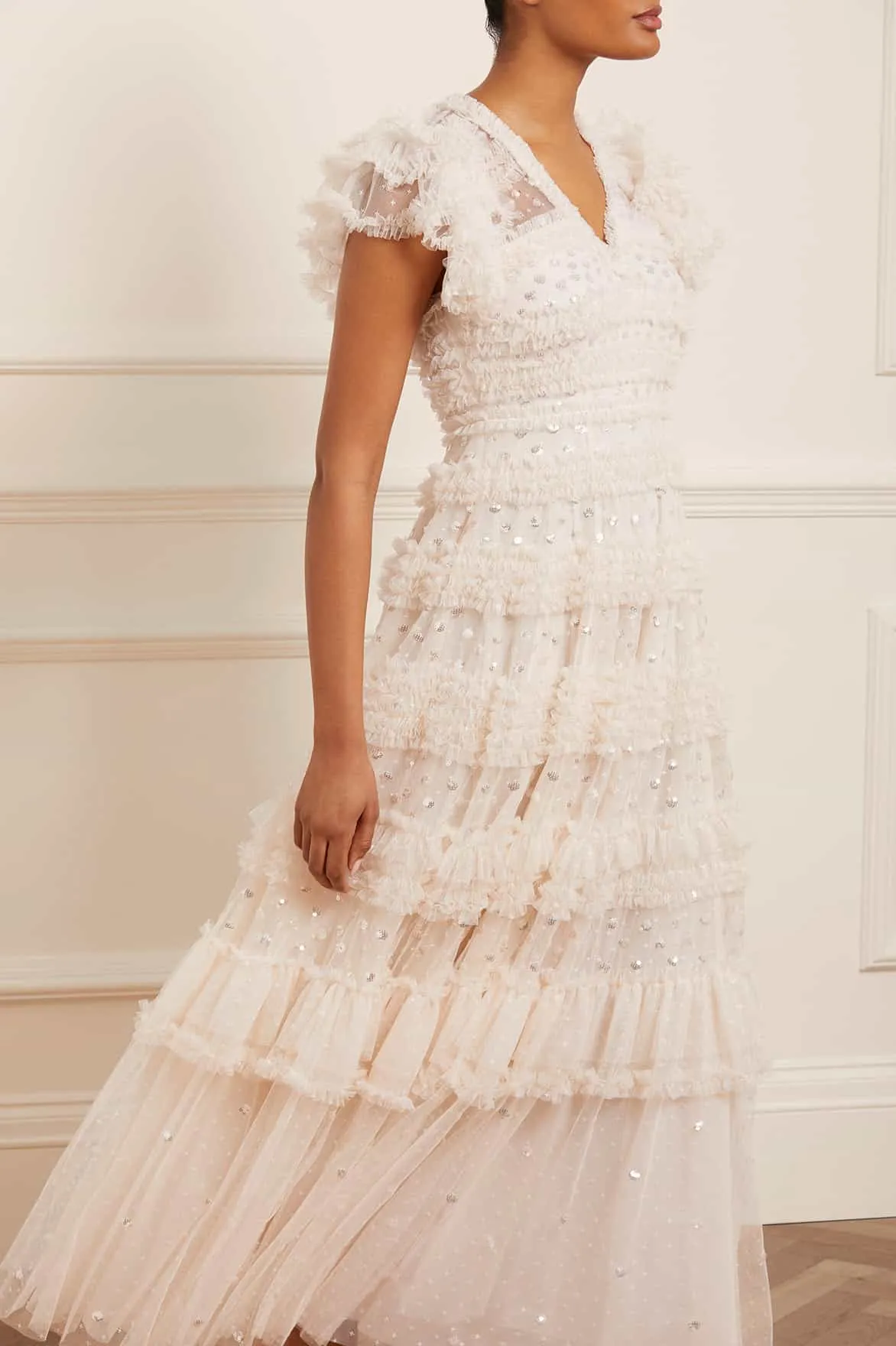 Vivian V-Neck Gown Curve Friendly