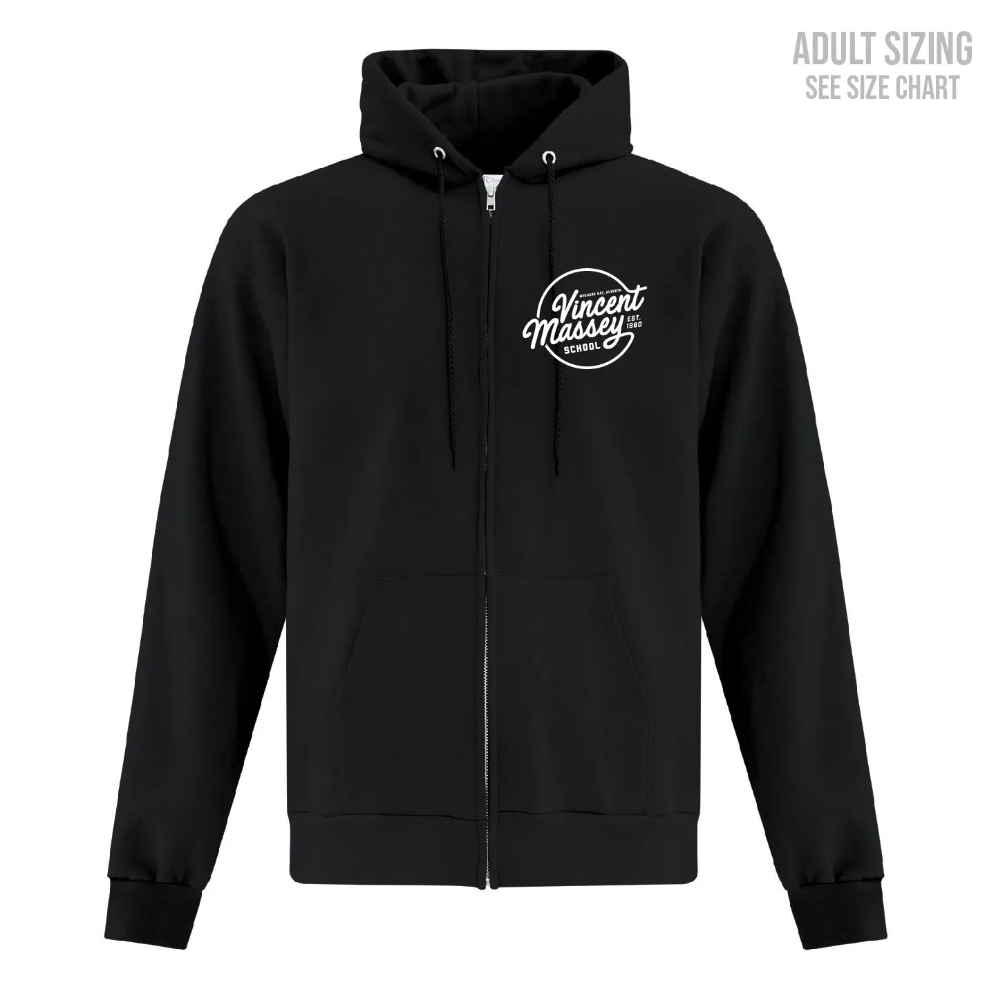 VM Crest Logo Unisex Zip Hoodie (T1023-F2600)