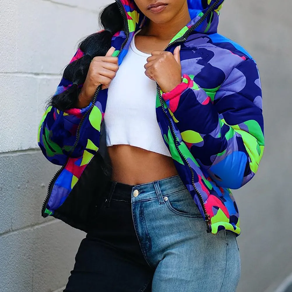 Warm Down Bubble Thick Crop Coat