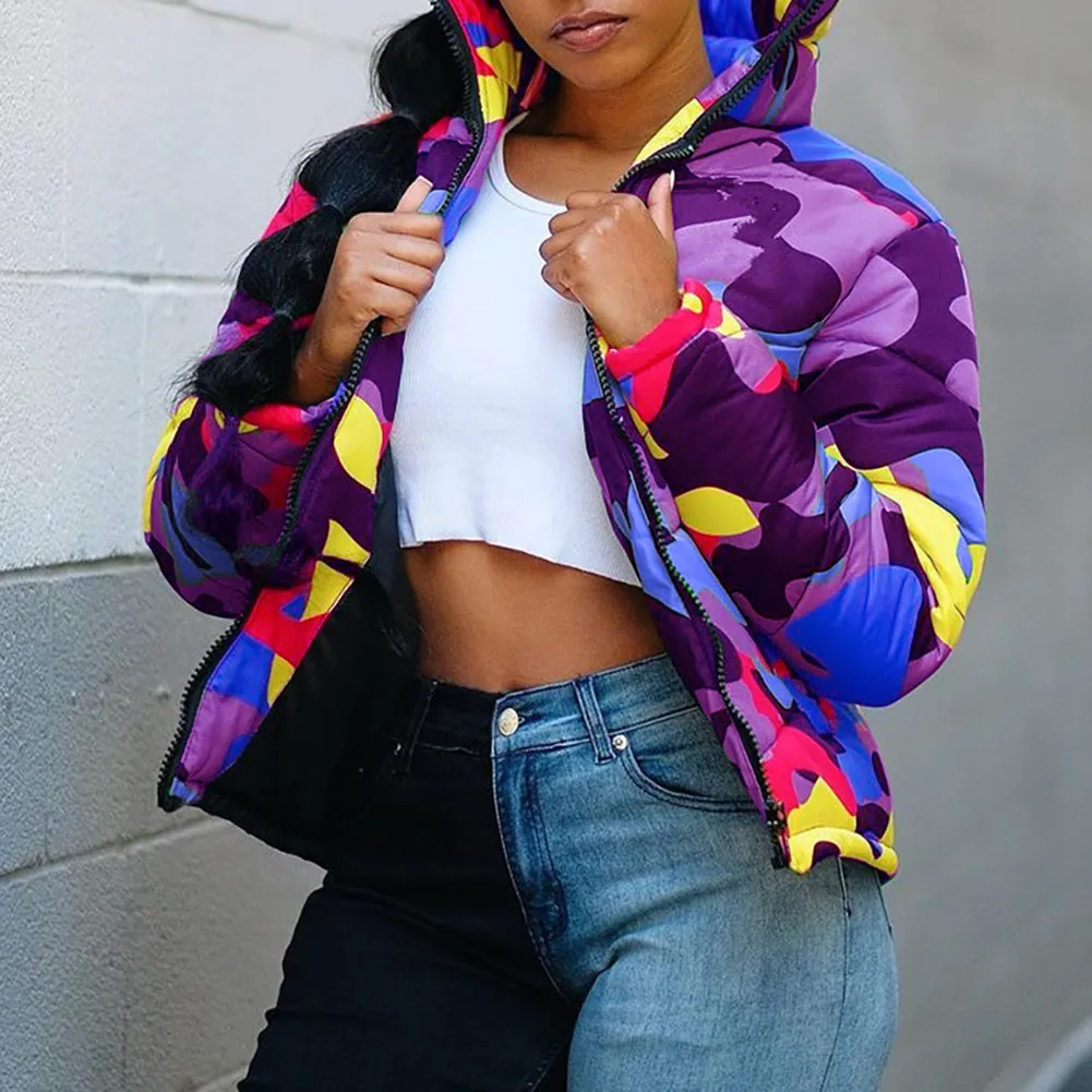 Warm Down Bubble Thick Crop Coat