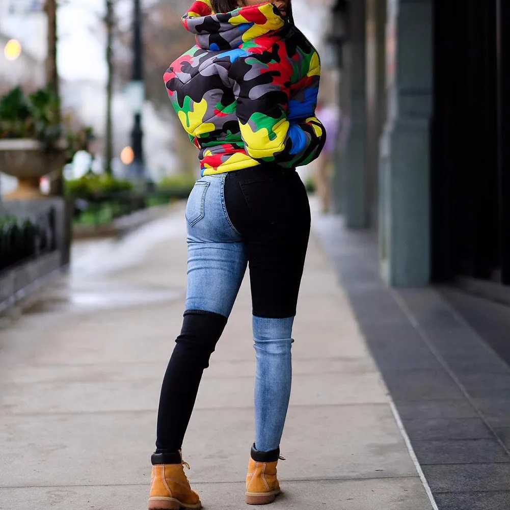 Warm Down Bubble Thick Crop Coat