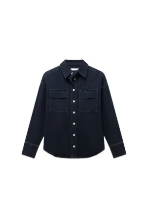 Washed Black Denim Shirt