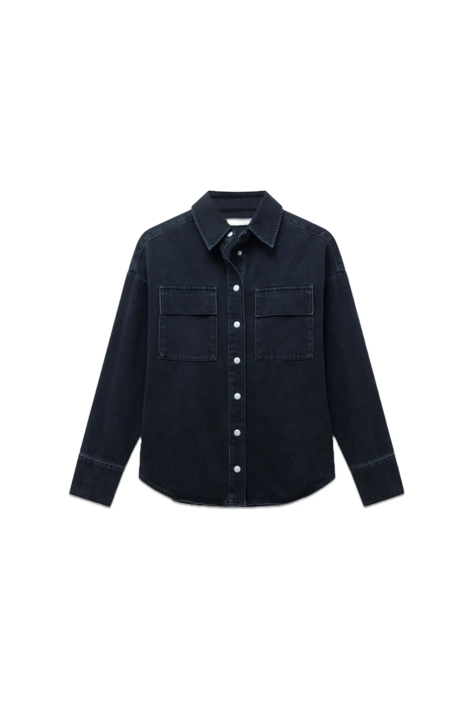 Washed Black Denim Shirt