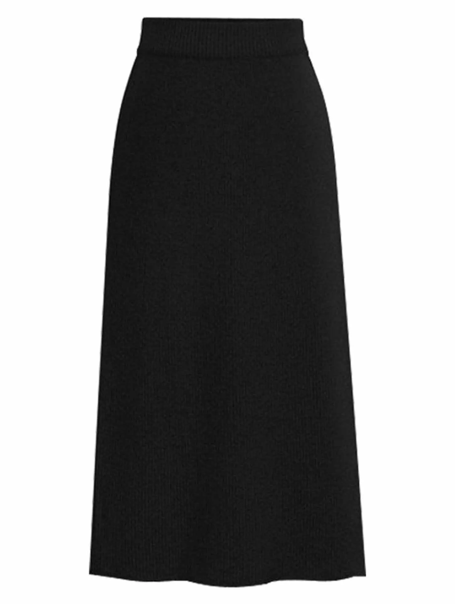SLIT BACK HIGH WAIST BAND WARM LONG SKIRT AdjustableDrawstring