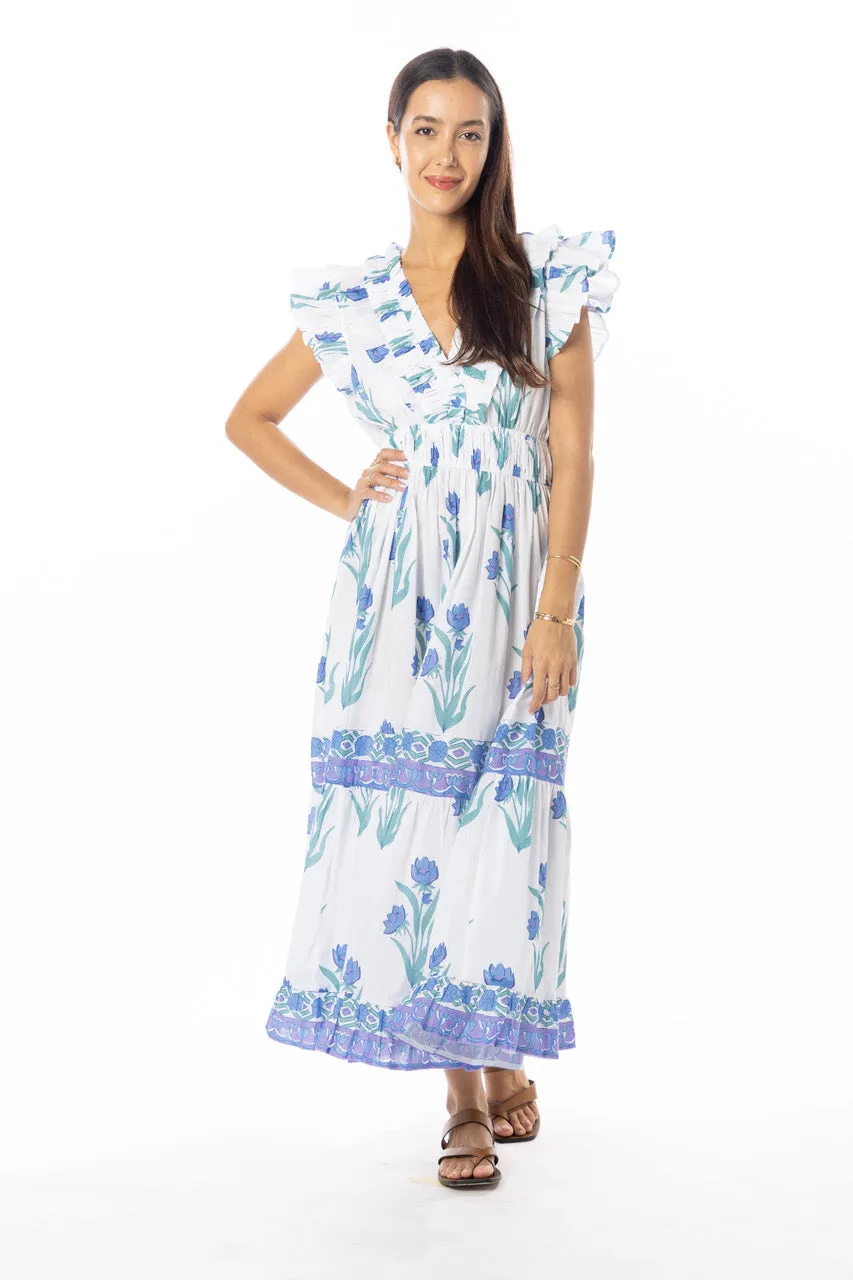 Formal dinner wear Straight-Cut Bindu Cora Dress Violet Jasmin