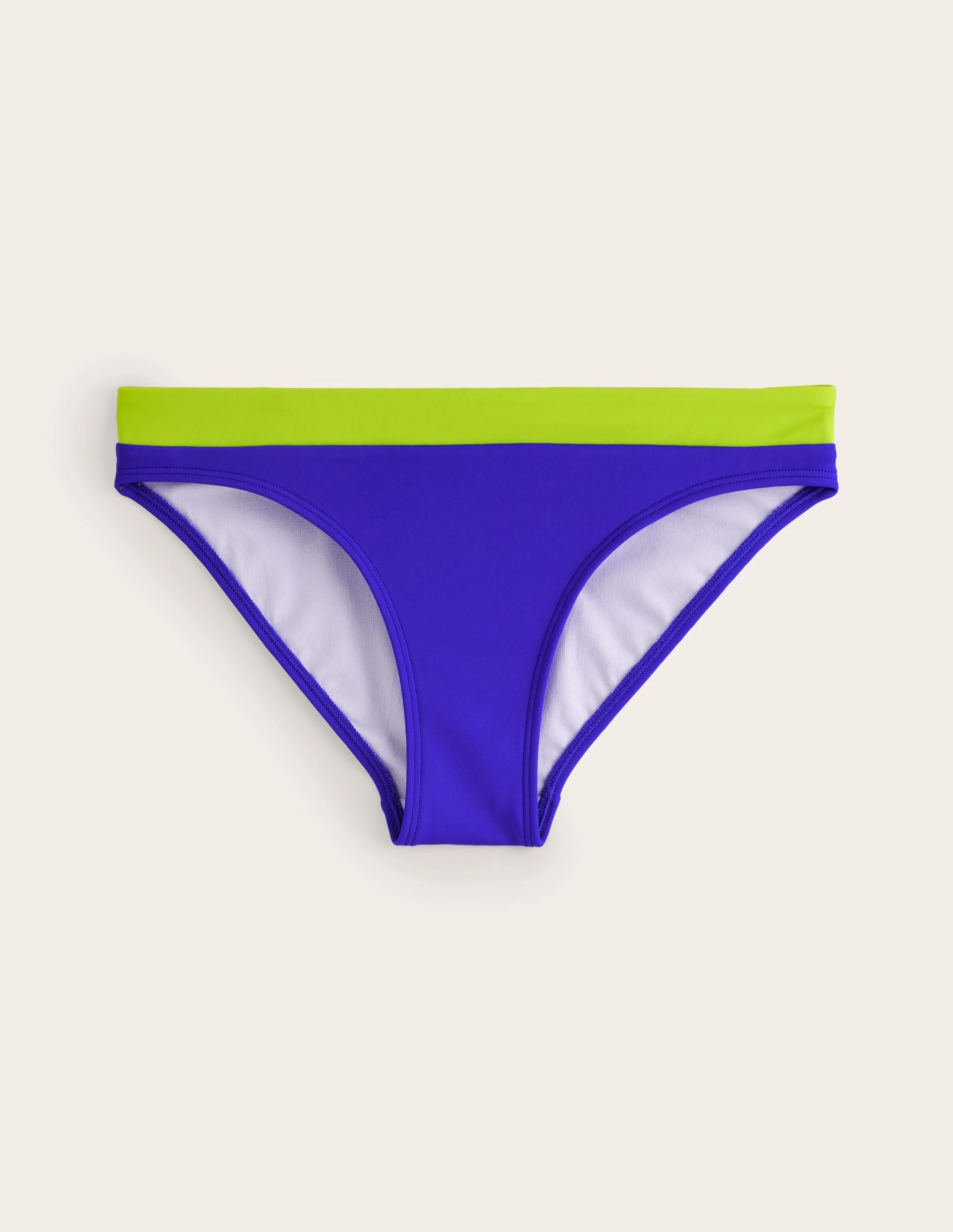 Sunshine Day Swim Apparel Ithaca Panel Bikini Bottoms-Blue Colourblock