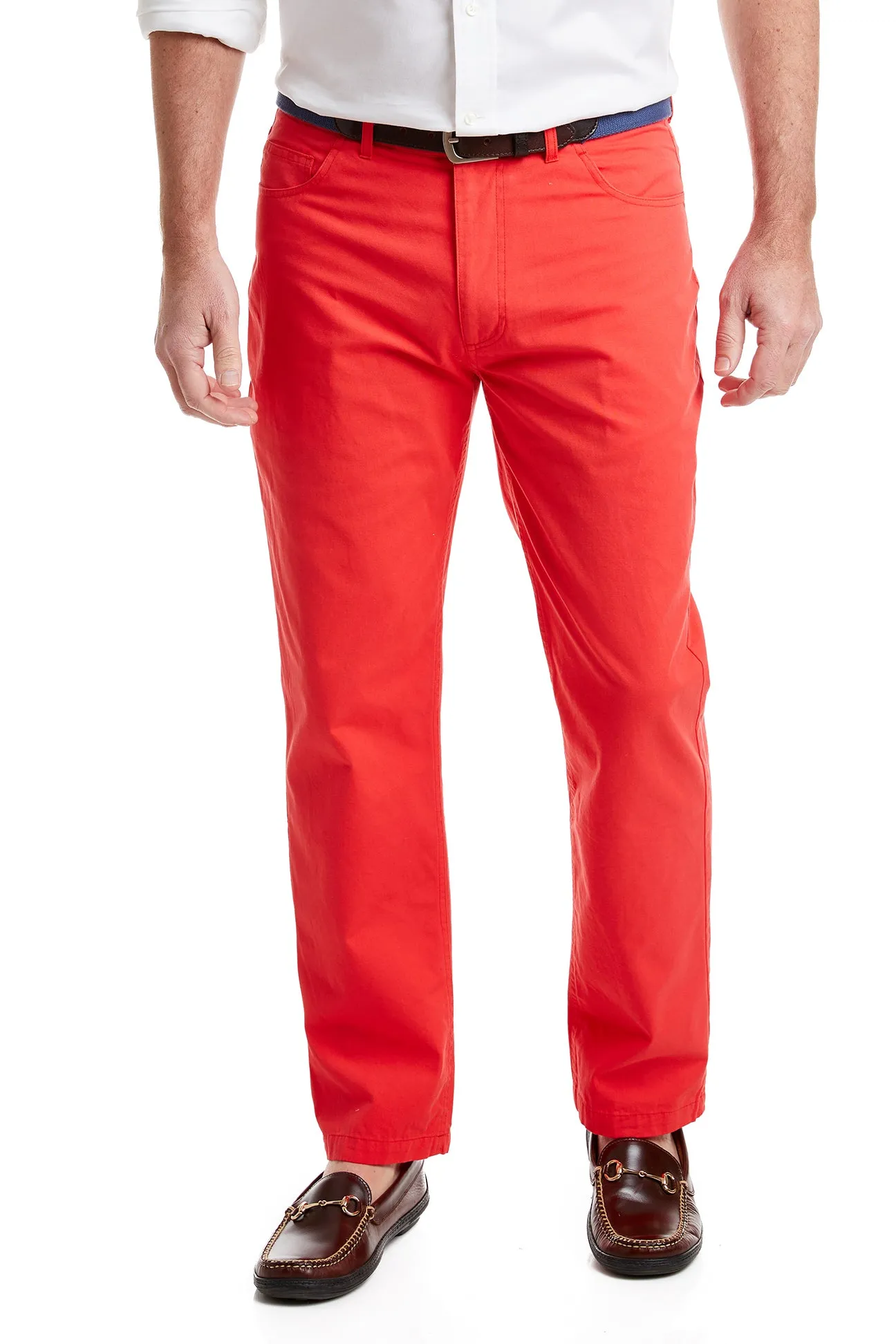 Wayfarer 5-Pocket Canvas Washed Red Airy Feel